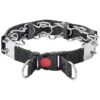 Adjustable Chrome Stainless Steel Dog Collar with Quick Release Buckle and Dog Tag