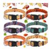 Adjustable Classic Thanksgiving Dog Collar for Small Medium Large Dogs with Nylon Straps