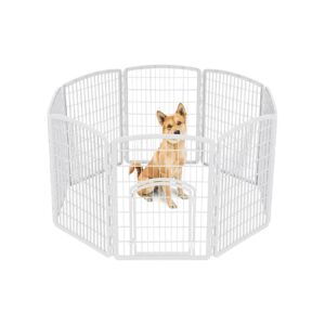 Adjustable Customizable Pet Exercise Playpen with Door for Dog Training and Play