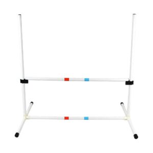 Adjustable Dog Agility Bar for Indoor Outdoor Training Sessions with Durable Plastic