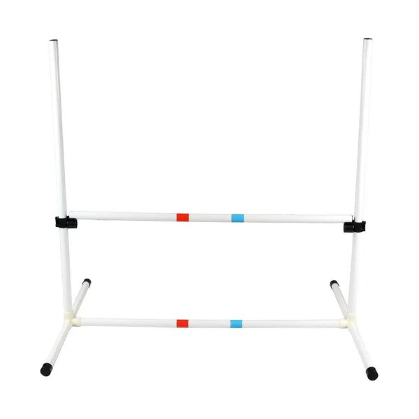 Adjustable Dog Agility Bar for Indoor Outdoor Training Sessions with Durable Plastic