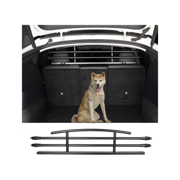 Adjustable Dog Barrier for Tesla Model Y Metal Pet Safety and Protection