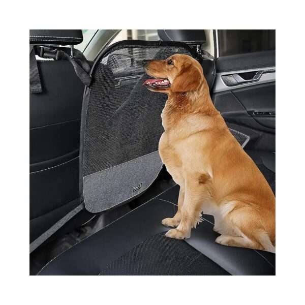 Adjustable Dog Car Barrier for SUVs and Small Cars with Breathable Mesh and Sturdy Hooks