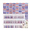 Adjustable Dog Collars 4th of July Dog Bow Ties for Dogs Flag Style Pet Accessories