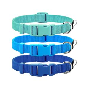 Adjustable Dog Collars for Small Dogs Comfortable Nylon Set