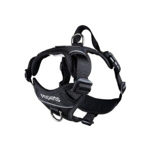 Adjustable Dog Harness Small Black Breathable Mesh Comfort