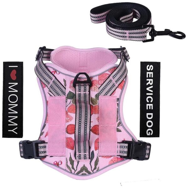 Adjustable Dog Harness with Reflective Strap and Handle for Medium Dogs No Pull Pet Vest