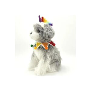 Adjustable Dog Hat and Dog Bandana for Small Dogs and Cats with LGBT Pride Rainbow Theme