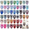 Adjustable Dog Triangle Scarf Kerchief 50 Pcs Plaid Dog Bandanas for Small to Medium Dogs