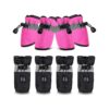 Adjustable Drawstring Pet Boots with Reflective Straps for Small Dogs' Comfort and Safety