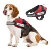 Adjustable Easy On Grip Dog Vest Harness for Dogs of All Sizes Red