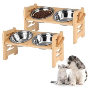 Adjustable Elevated Dog Cat Food and Water Bowls for Healthy Digestion