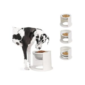 Adjustable Elevated Dog Food Bowls for Large Breed Pets