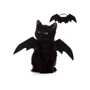 Adjustable Felt Bat Wing Costume for Cats, Great Halloween Gift for Feline Friends