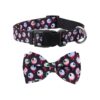 Adjustable Halloween Dog Collar with Removable Bow Tie