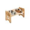 Adjustable Height Dog and Cat Bowls with Stainless Steel Bowls for Easy Dining