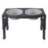 Adjustable Height Double Dog Feeder for Large and Medium Breeds