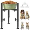 Adjustable Height and Width Dog Bowl Stand for Growing Pets