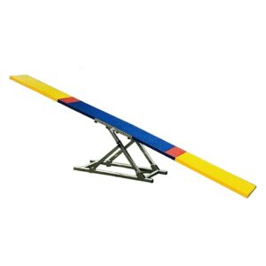 Adjustable Height and Width Dog Teeter with Rubber Skin for Agility Training