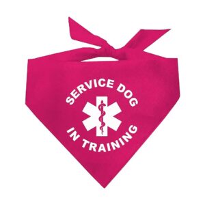 Adjustable Hot Pink Bandana for Dogs of All Shapes and Sizes in Training