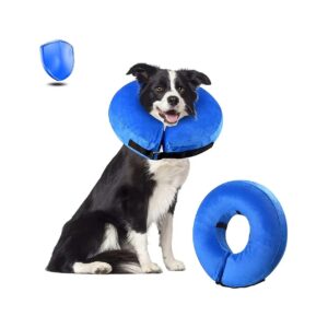 Adjustable Inflatable Dog Collar for Large Dogs - Post-Surgery Care