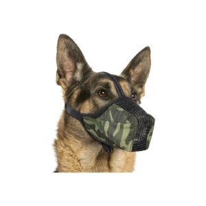 Adjustable Large Dog Muzzle for No Barking and Chewing Soft Breathable Nylon