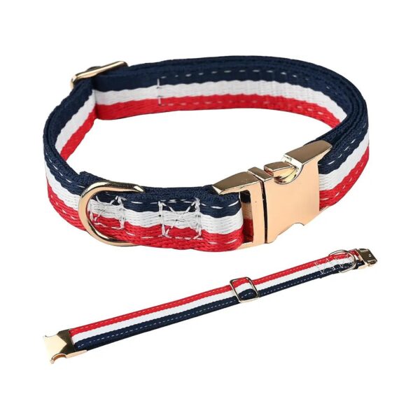 Adjustable Luxury Dog Collar with Metal Buckle for Small Dogs and Puppies