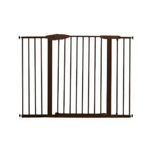 Adjustable Metal Baby Gate for Stairs, Hallways and Doors with Pressure Mount