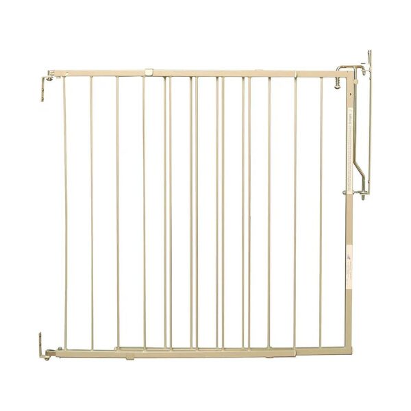 Adjustable Metal Safety Gate for Home Security Taupe 5-5 inches