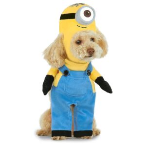 Adjustable Minion Stuart Arms Pet Suit for Large Dogs - XL Size with Face Headpiece