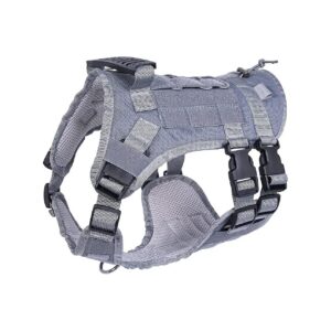 Adjustable Molle System Dog Vest for Medium and Large Dogs, Soft Padded and Breathable