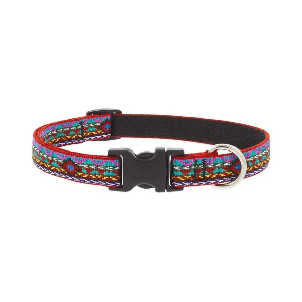 Adjustable Multi-Colored Nylon Dog Collar 13-22" Long El Paso Design