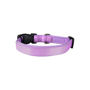 Adjustable Neoprene and Polyester Dog Collar Pink for Large Dogs with Buckle