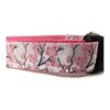 Adjustable Nylon Cherry Blossom Dog Collar 15-22 inches 1 inch Wide