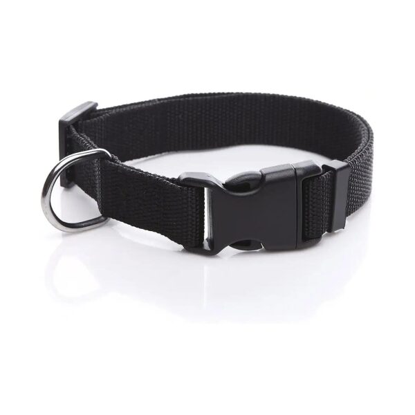 Adjustable Nylon Dog Collar 5/8 Inch Wide for Small Medium Large Dogs Black