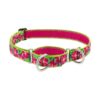 Adjustable Nylon Dog Collar with Floral Pattern for Small to Large Pet