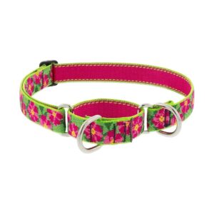 Adjustable Nylon Dog Collar with Floral Pattern for Small to Large Pet