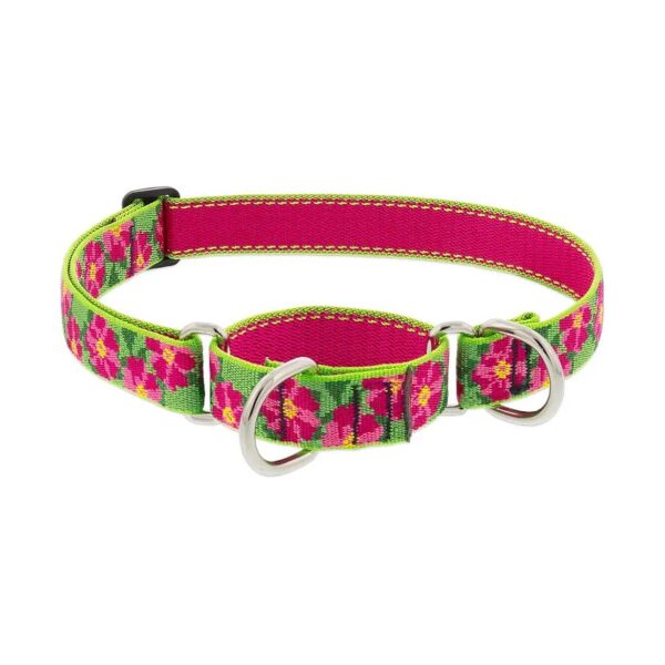 Adjustable Nylon Dog Collar with Floral Pattern for Small to Large Pet