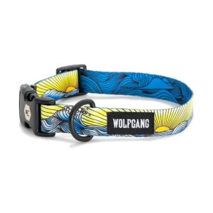 Adjustable Nylon Dog Training Collar for Small Medium Large Dogs with DawnPatrol Print