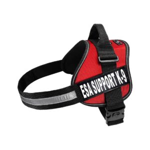 Adjustable Nylon ESA Dog Vest with Reflective Straps and Reflective Patches