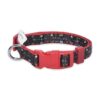 Adjustable Nylon Friends Themed Dog Collar in Black Large Size with D-Ring