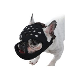 Adjustable Nylon Strap Muzzle for Short Snout Dogs - Secure and Easy to Use