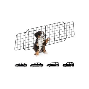 Adjustable Pet Car Barrier with Wire Mesh and Front Seat Safety for Pets and Cars