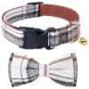 Adjustable Pet Collar with Bow Tie for Small Medium or Large Dogs and Cats