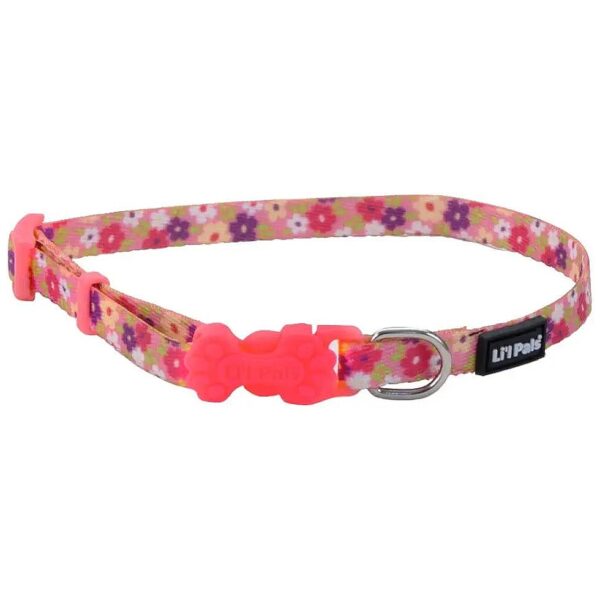 Adjustable Pet Collar with Daisy Pattern for Small Dogs and Puppies