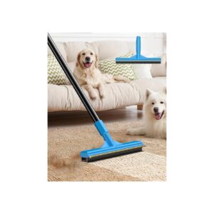 Adjustable Pet Hair Carpet Rake for Easy Cleaning of Carpets, Rugs, and Stairs