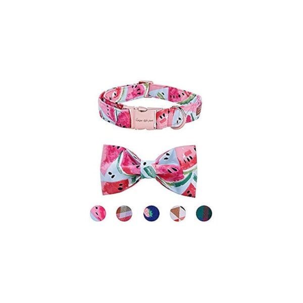 Adjustable Pet Soft Cotton Collars for Dogs and Cats in 6 Sizes with 5 Stylish Patterns