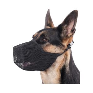 Adjustable Puppy Muzzles Allow Panting Drinking for Medium Large Breeds