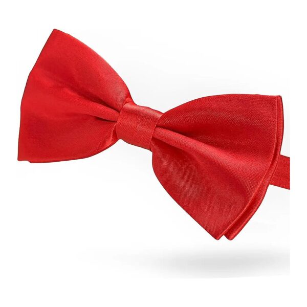 Adjustable Red Satin Dog Bow Tie Collar for Cats and Small Pets