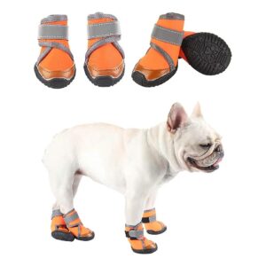 Adjustable Reflective Boots for Medium to Large Dogs Waterproof Paw Protectors for Dogs